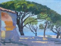 Saint Tropez chapelle et arbres